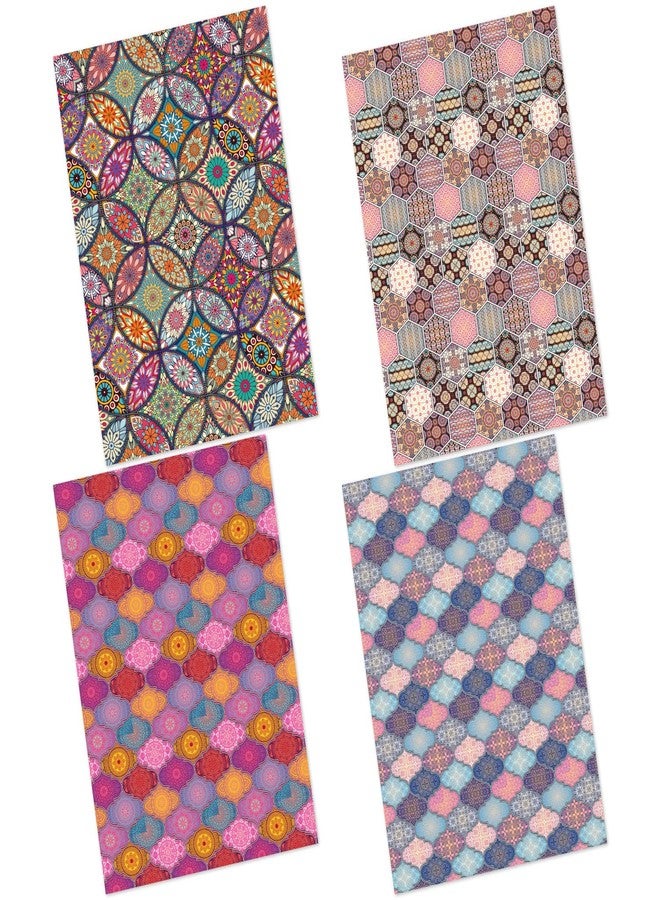 CrafTangles مجموعة ورق ديكوباج كرافت تانجلز - ماندالا عرقية ملونة (A4) - 4 أوراق - Image 1